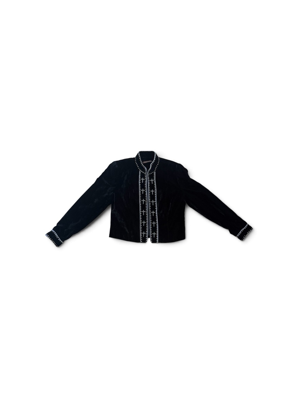 Double D Ranch Black Velvet Jacket With silver hardware